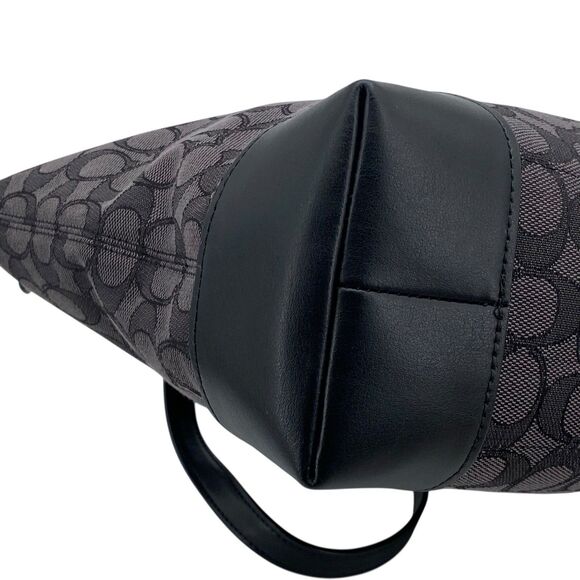 Coach Zip Top Tote in Signature Jacquard Black Smoke F29958 - Picture 14 of 16